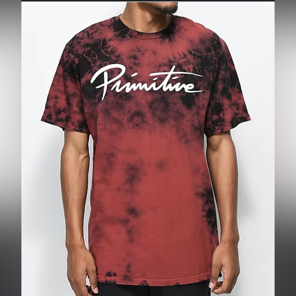 Primitive - Smokey Red & Black Toe Dye Tee Shirt